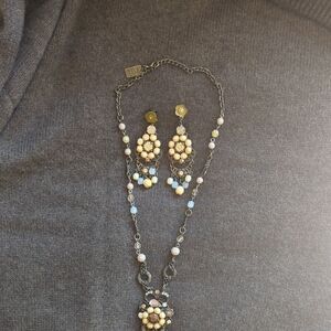 Gorgeous Italian-designed Earring And Necklace Set